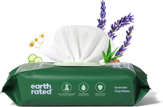 Earth Rated Dog Wipes, Hypoallergenic, Cleaning and Hydrating.