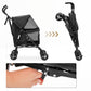 MoNiBloom 4 Wheels Pet Stroller, Easy-Fold Puppy Cage.