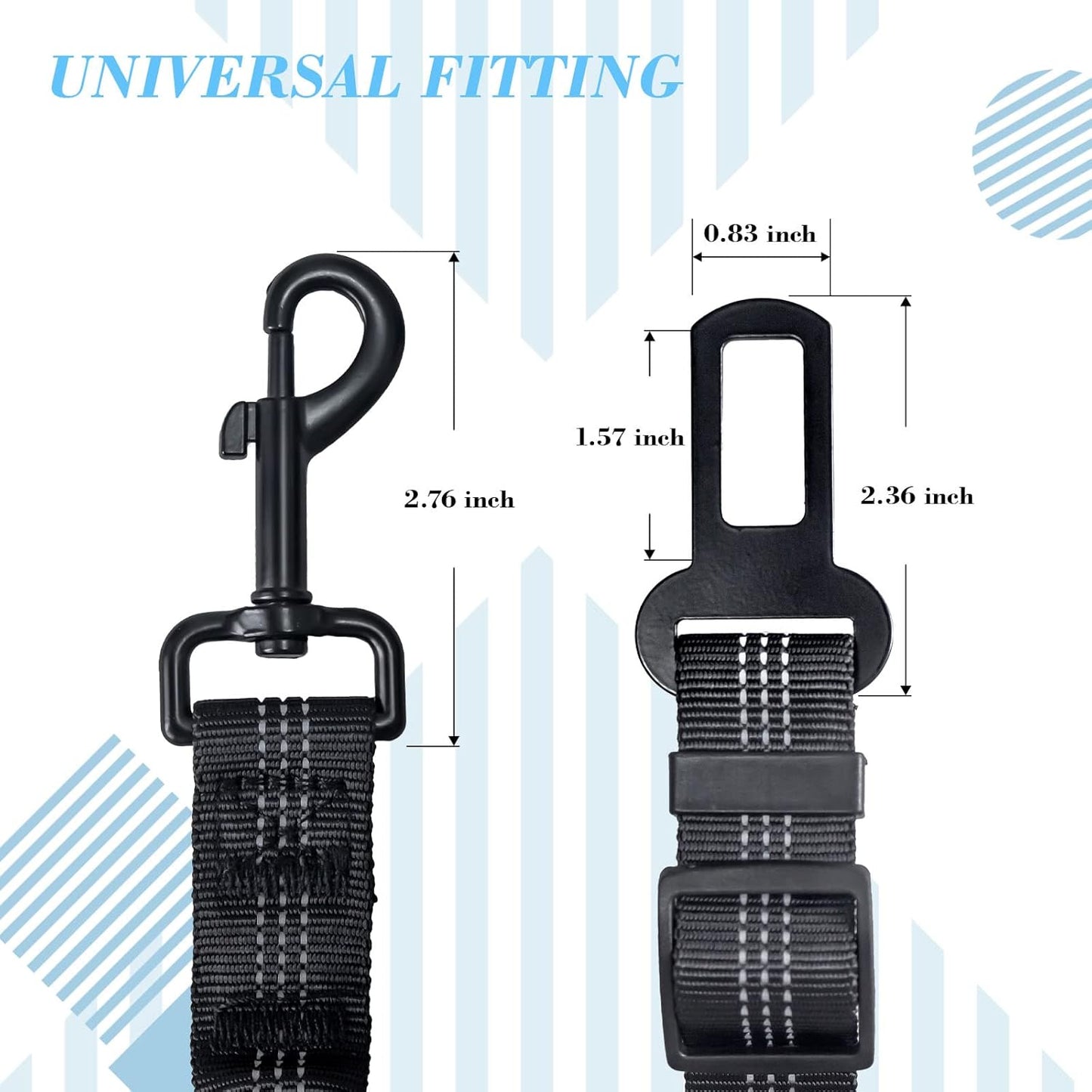 2 Pack Dog Seat Belt Adjustable Dog Harness for Dogs