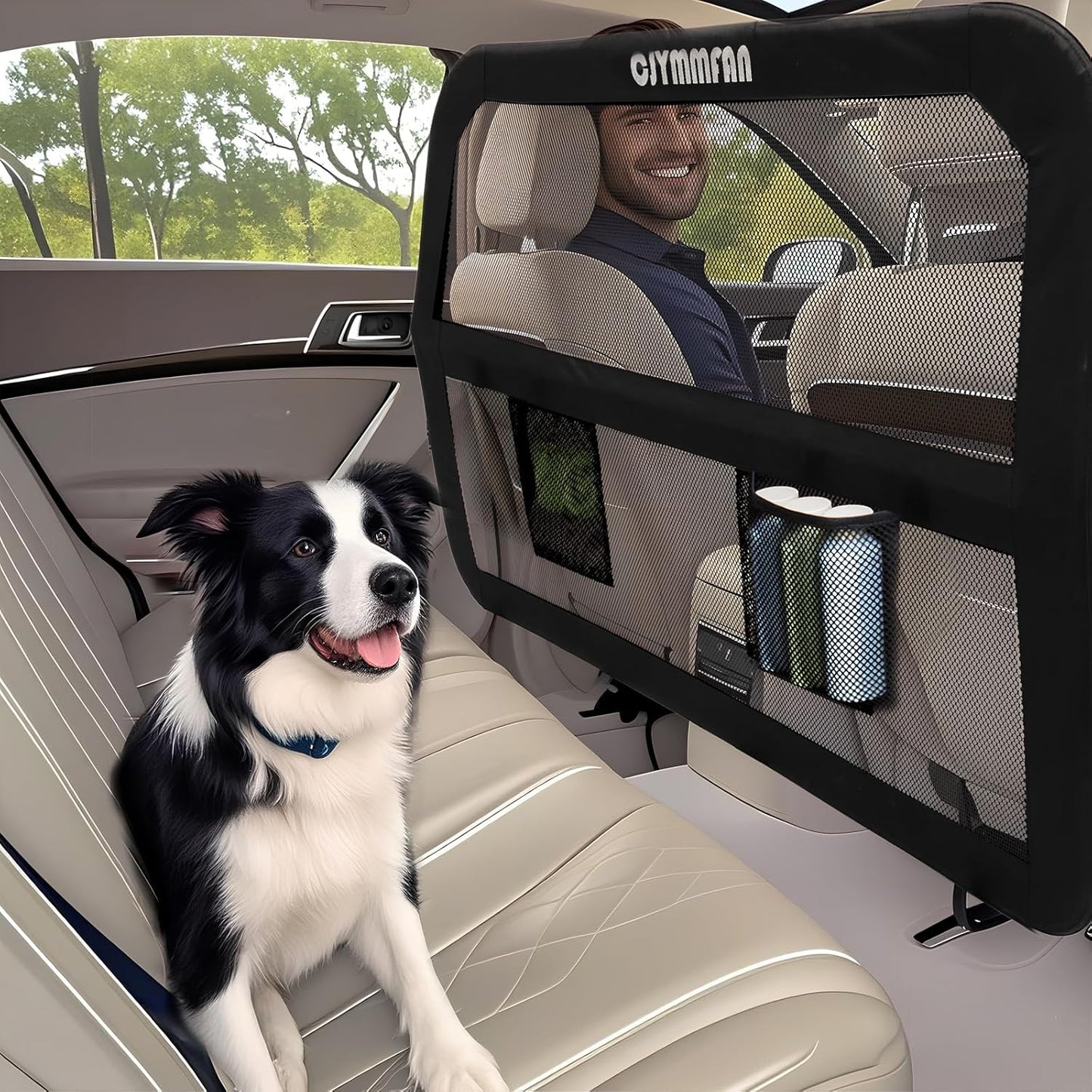 Dog Barrier for Car Back Seat & Cargo Area with Wider Coverage.