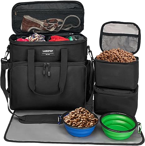Dog Travel Bag,Weekend Pet Travel Bag Set for Dog and Cat,Airline Approved